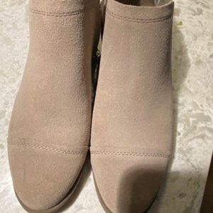 Toms Beige/Taupe Suede Ankle Boots